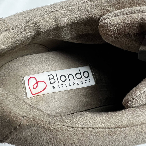 Blondo Glenda Waterproof Suede Zip Up Hidden Wedge Heel Sneaker Women's 7M - Picture 6 of 10